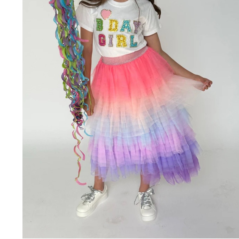 Lola + The Boys Multicolor Layered Tulle Skirt